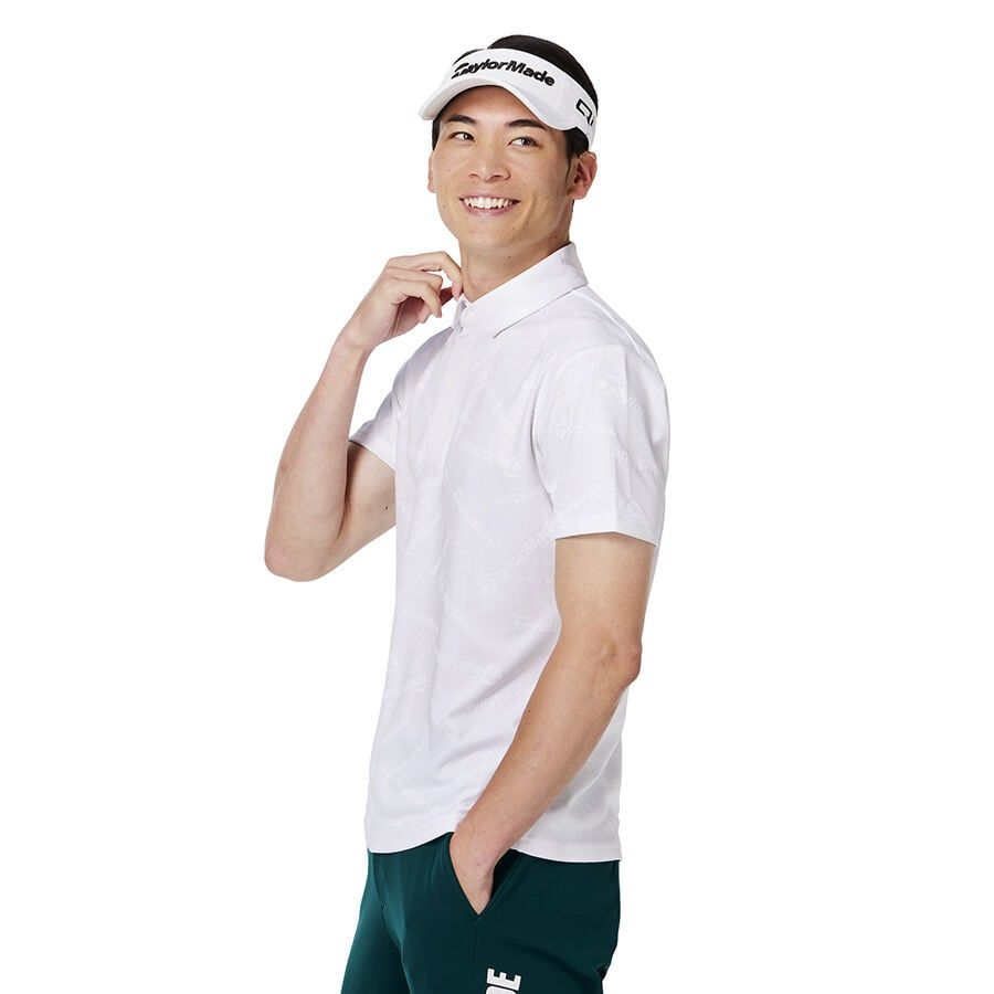 Áo golf tay ngắn nam TM Jacquard S/S 2MFPO-UN342 White U26720 | Taylor