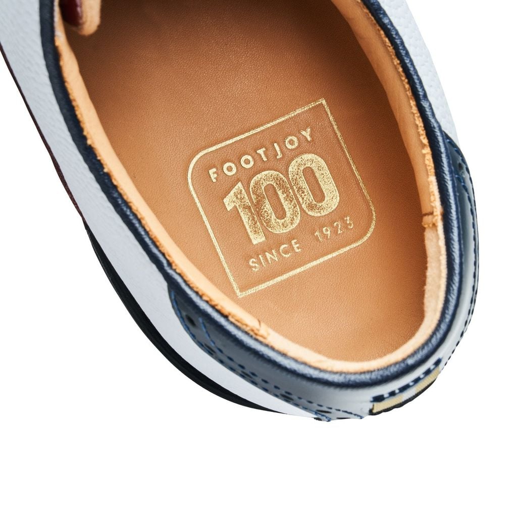 Giày Golf Nam FJ DJ PREM 100 YRS WHT/NVY/RED 54393 | FootJoy | Tặng 1