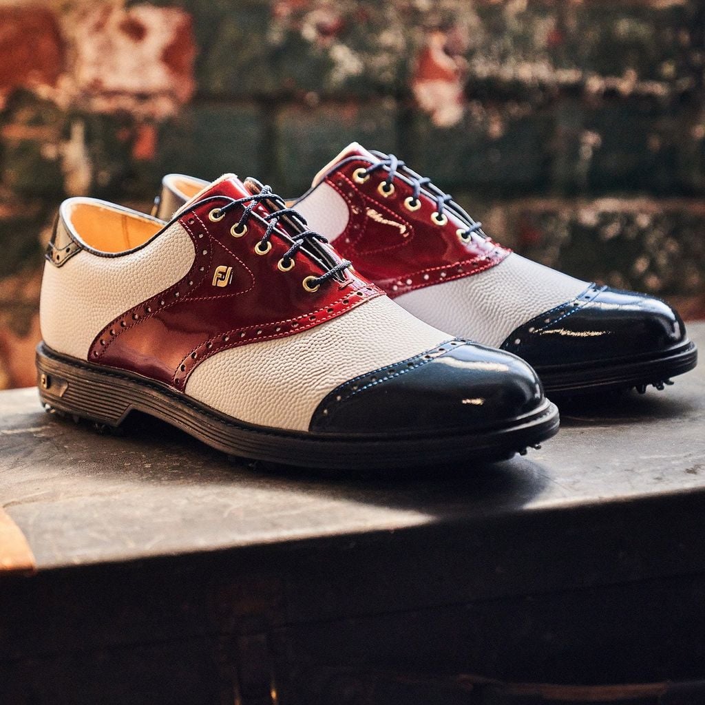 Giày Golf Nam FJ DJ PREM 100 YRS WHT/NVY/RED 54393 | FootJoy | Tặng 1