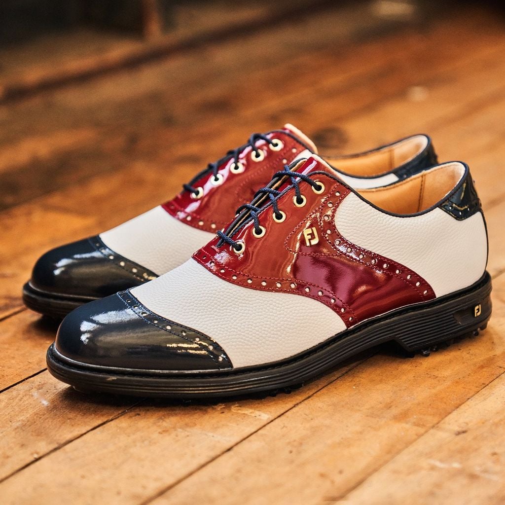 Giày Golf Nam FJ DJ PREM 100 YRS WHT/NVY/RED 54393 | FootJoy | Tặng 1
