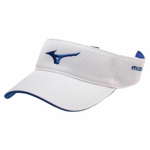 Nón nửa đầu nam DOUBLE RUSSELL MESH VISOR WHITE/BLUE E2MWA02671 | Mizuno