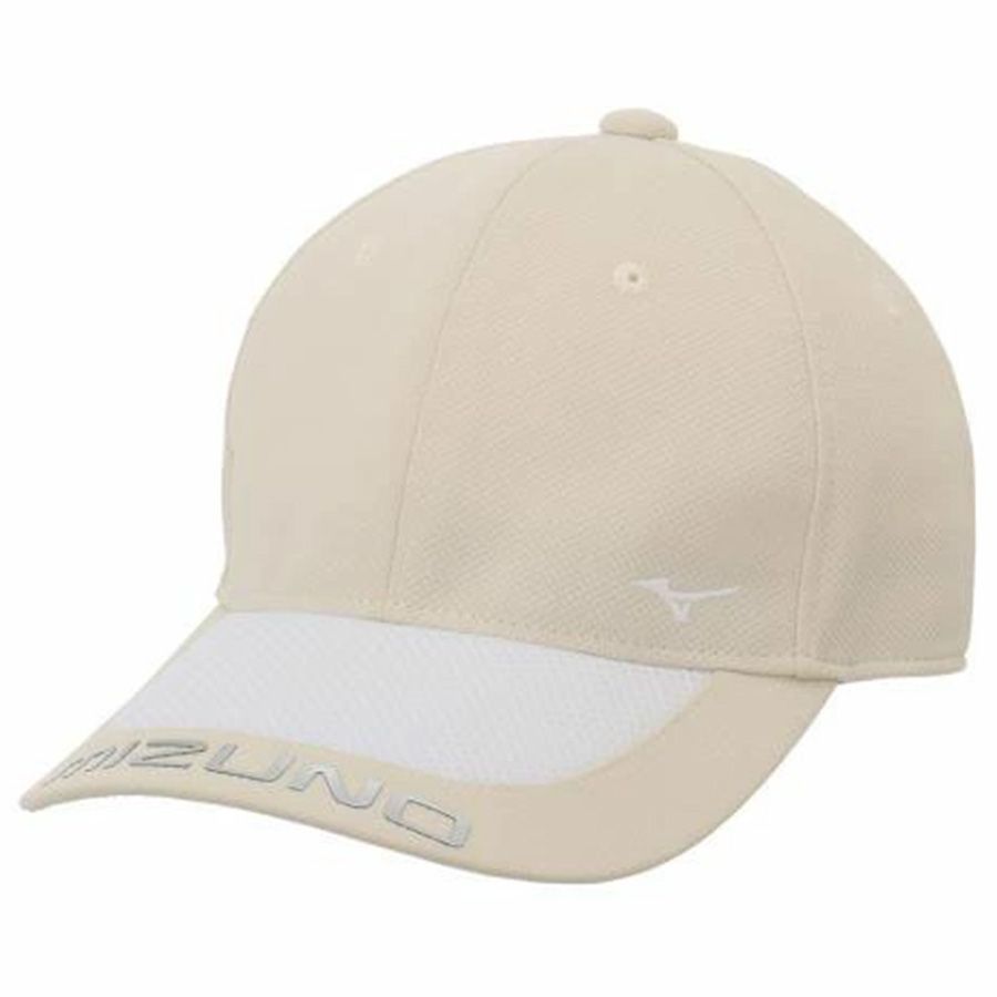 Nón kết golf nữ MIZUNO LOGO CAP BEIGE E2MWB20249 | Mizuno