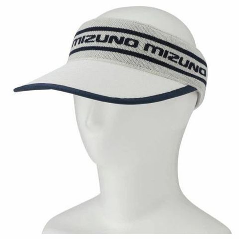 Nón nửa đầu nữ BLADE UV BRIM RIB BELT VISOR WHITE E2MWC22201 | Mizuno
