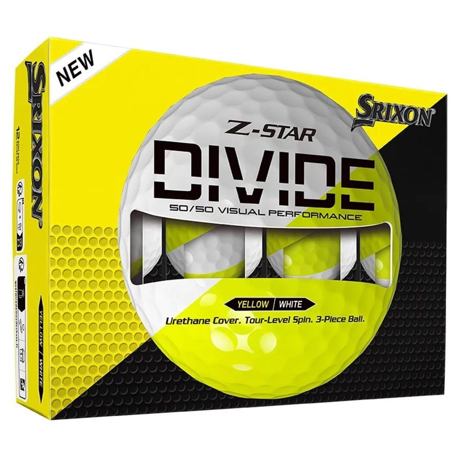 Bóng golf Z-Star 9 Divide (White/Yellow) | Srixon