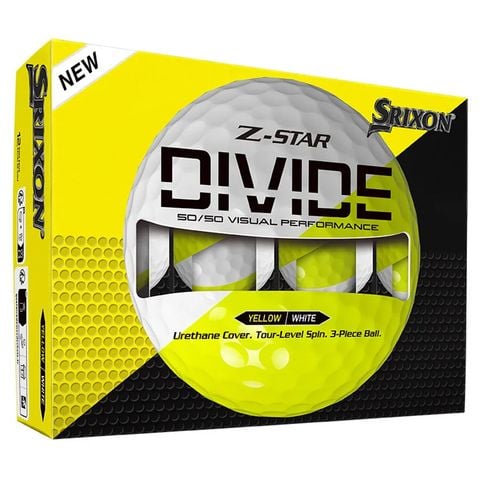 Bóng golf Z-Star 9 Divide (White/Yellow) | Srixon