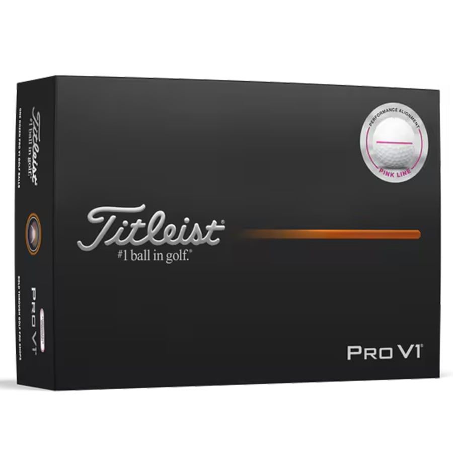 Bóng golf Pro V1 2025 White PERFORMANCE ALIGNMENT PINK | Titleist