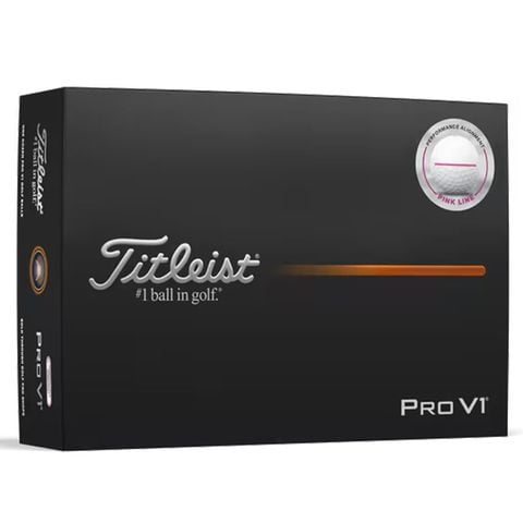 Bóng golf Pro V1 2025 White PERFORMANCE ALIGNMENT PINK | Titleist