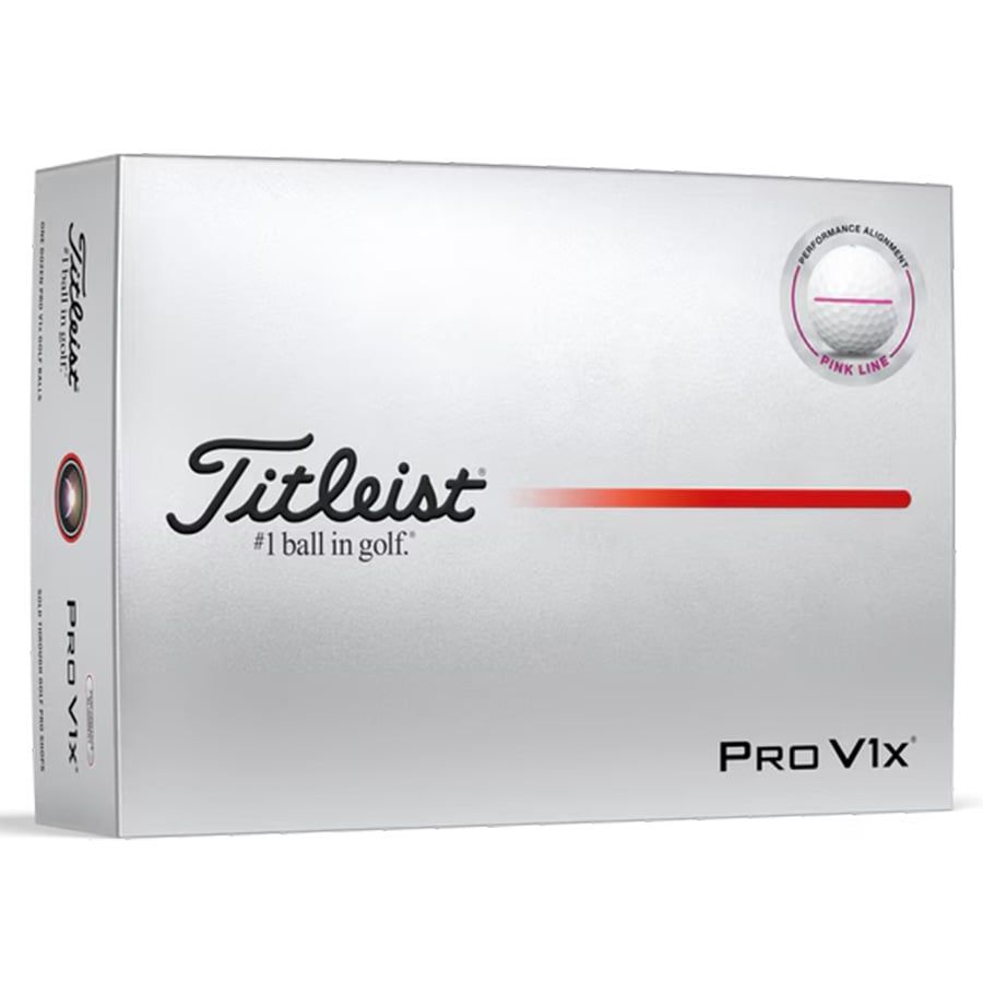 Bóng golf Pro V1X 2025 White PERFORMANCE ALIGNMENT PINK | Titleist