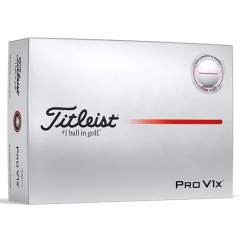 Bóng golf Pro V1X 2025 White PERFORMANCE ALIGNMENT PINK | Titleist