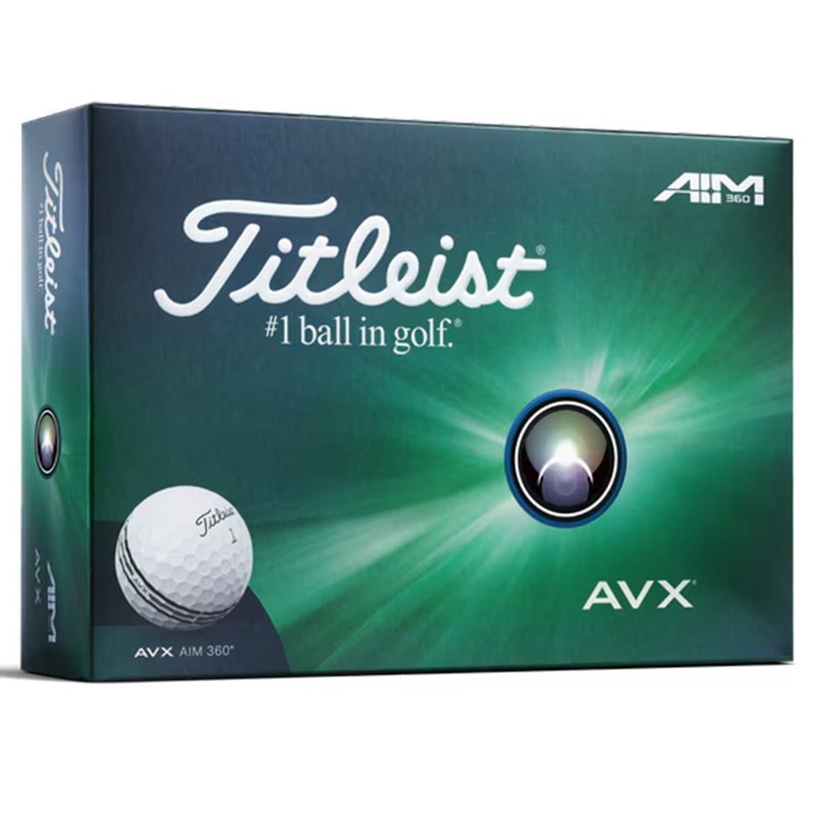 Hộp 12 bóng golf AVX 2025 White FULL WRAP | Titleist