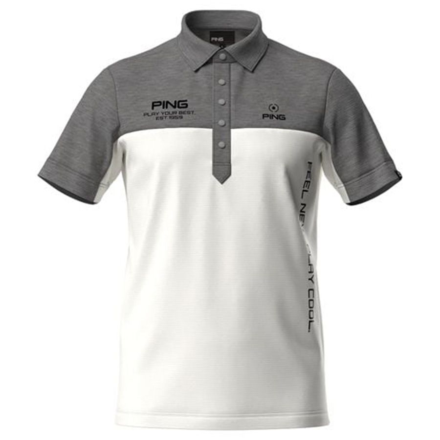 Áo golf nam tay ngắn GREY WHITE 621-4160388-030 | PING