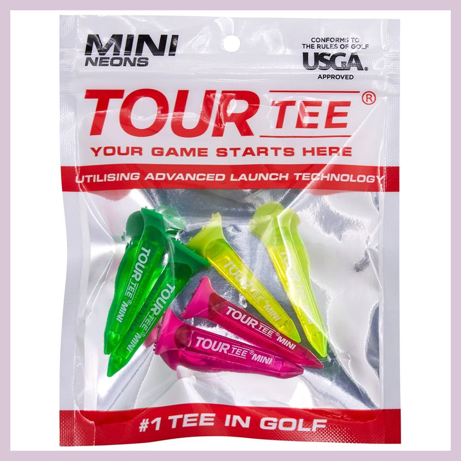 Gói 6 tee TOUR TEE MINI NEONS Giúp bóng bay xa hơn | TourTee