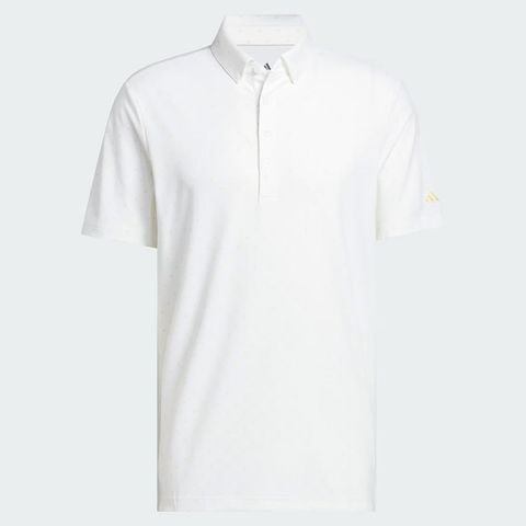 Áo golf nam tay ngắn ULTIMATE365+ MICRO PRINT White / Semi Ice Tangerine KC3542 | Adidas