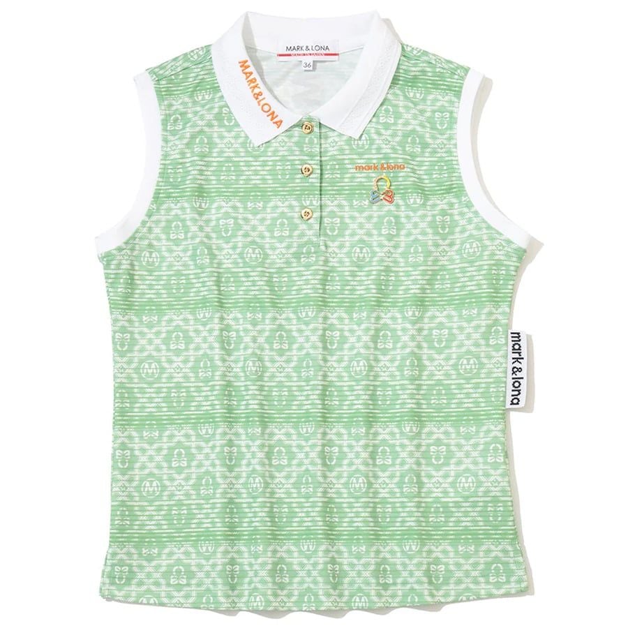 Áo Golf Tay Ngắn Nữ Ritmo Monogram Sleeveless Polo GREEN MLW-6A-AP04 |