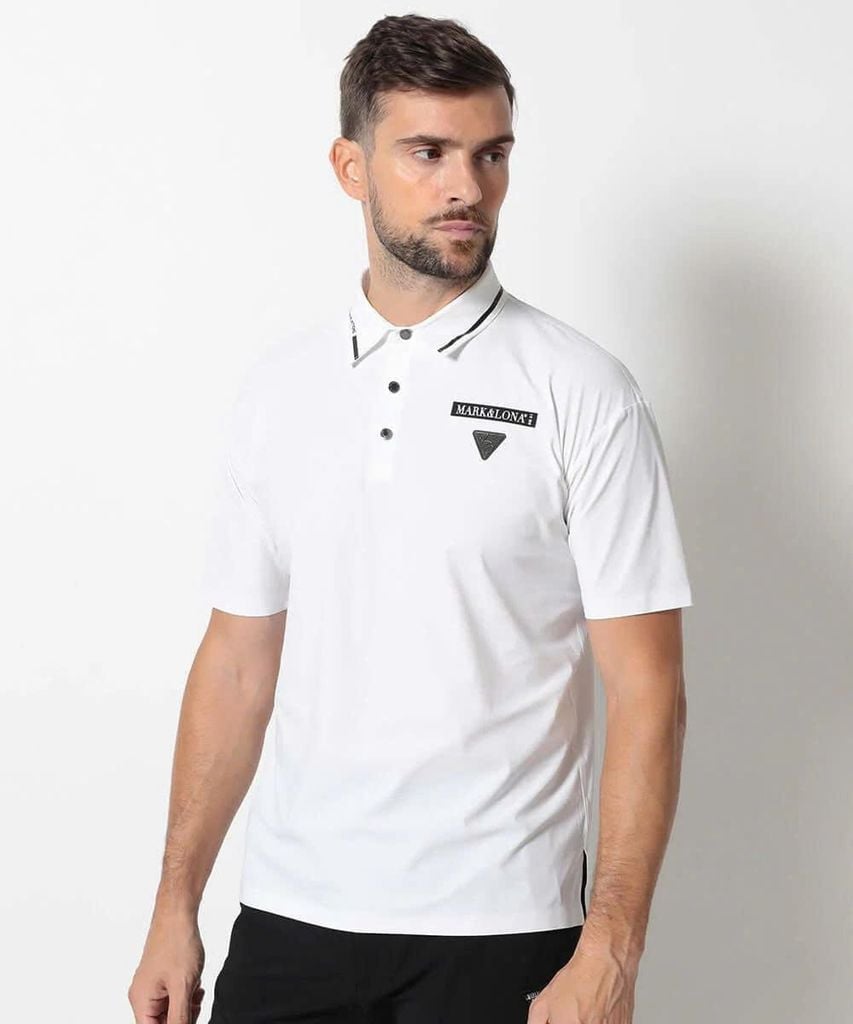 Áo golf nam tay ngắn CD10-CLPL MCM-4A-AP52 (White) | MARK & LONA