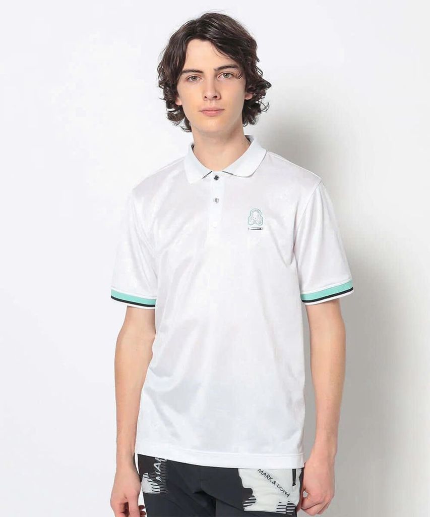 Áo golf nam tay ngắn Ever Monogram Embossed Polo MLM-5A-AP08  (White) 
