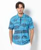 Áo golf nam tay ngắn Mirage Pile Polo MLM-5A-AP09 (Blue) | MARK & LONA