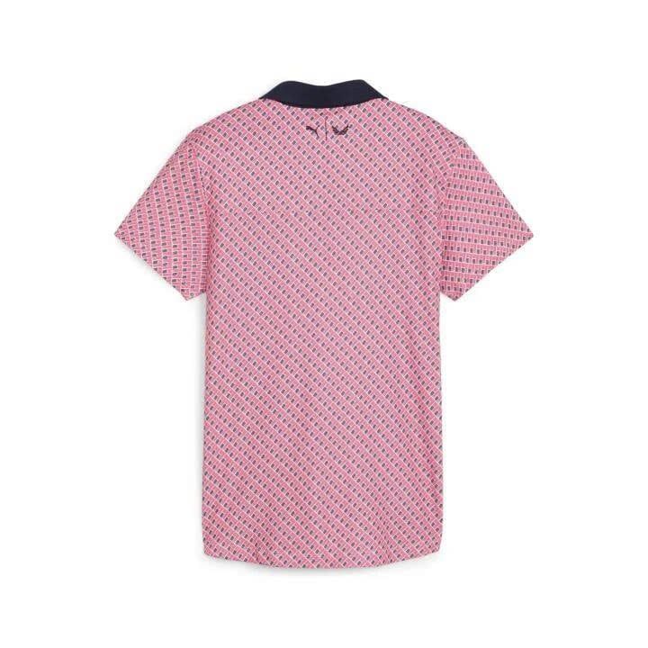 Áo golf nữ tay ngắn Puma x W Volition Multi Flag Golf Polo - Strong Re
