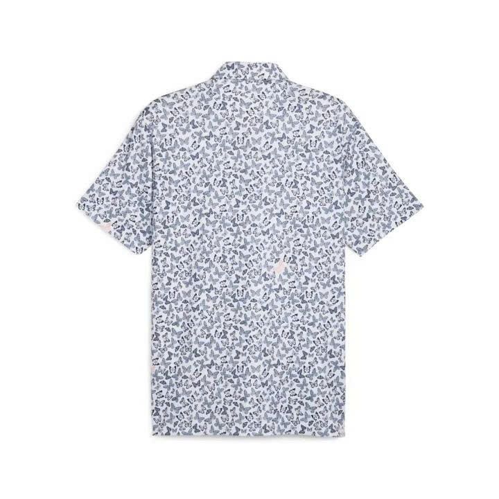 Áo golf tay ngắn nam Cloudspun Butterflies Polo - White Glow - Deep Na