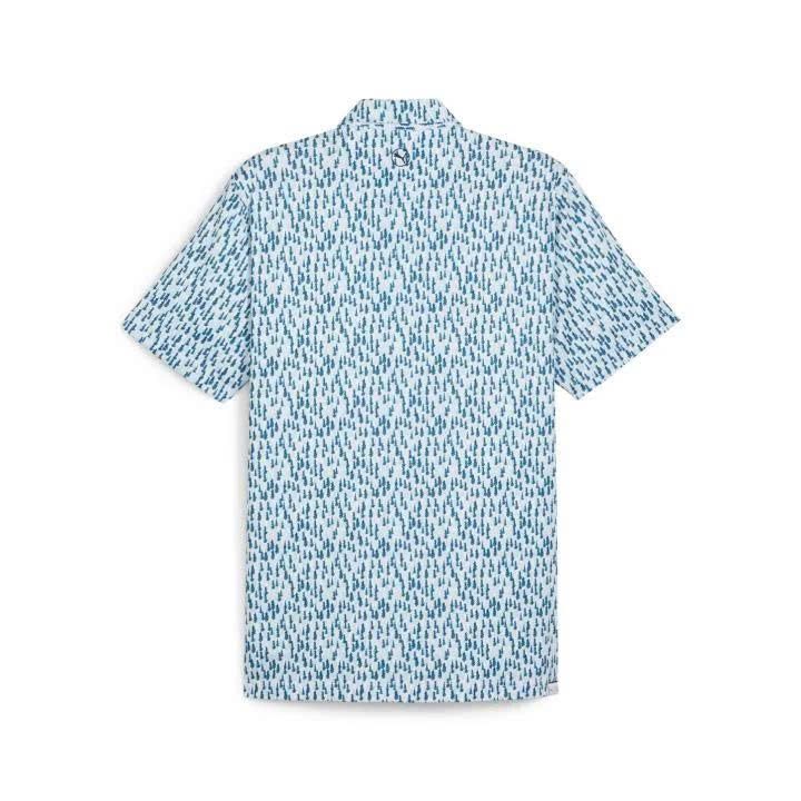 Áo golf tay ngắn nam MATTR Pines Golf Polo - Ocean Tropic - Zen Blue 6