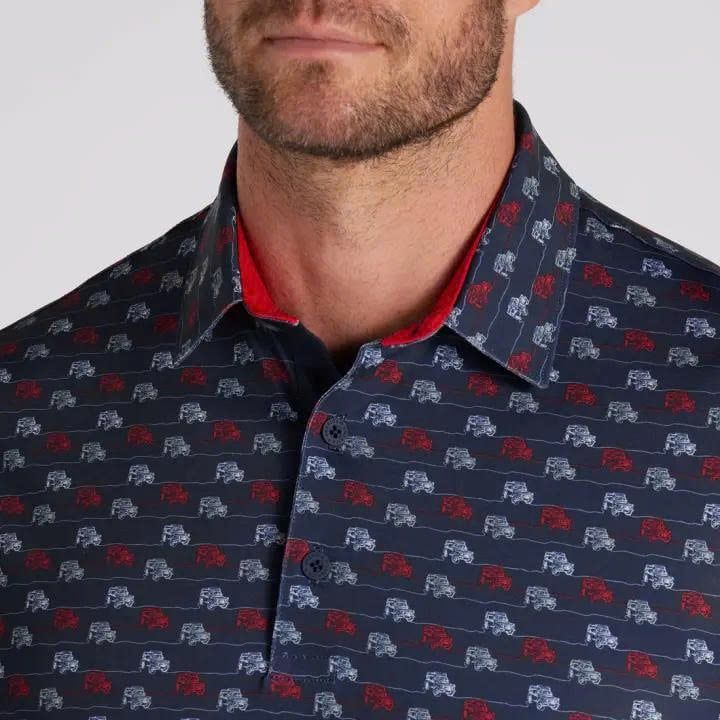 Áo golf tay ngắn nam Puma x Volition 4x4 Drive Polo - Deep Navy-Strong