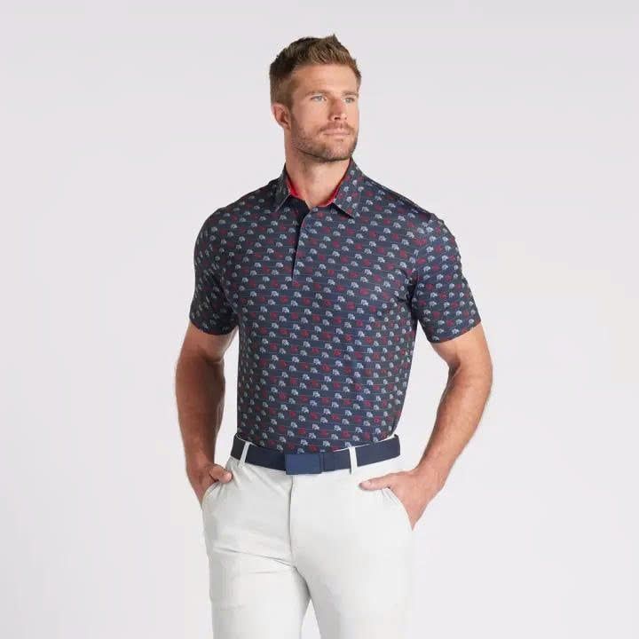 Áo golf tay ngắn nam Puma x Volition 4x4 Drive Polo - Deep Navy-Strong