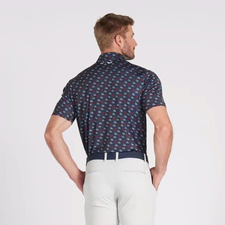Áo golf tay ngắn nam Puma x Volition 4x4 Drive Polo - Deep Navy-Strong