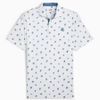 Áo golf nam tay ngắn Pure Love Birdies Polo - White Glow-Blue Horizon