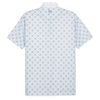 Áo golf nam tay ngắn Pure Monogram Polo - White Glow-Aqua Blue 6249820