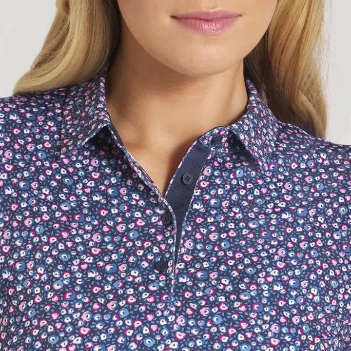 Áo golf nữ tay ngắn W MATTR Soto SS Polo - Deep Navy / Magenta Gleam 6
