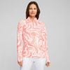 Áo golf tay dài nữ W YouV Sandstone 1/4 Zip - White Glow-Fizzy Sun 622