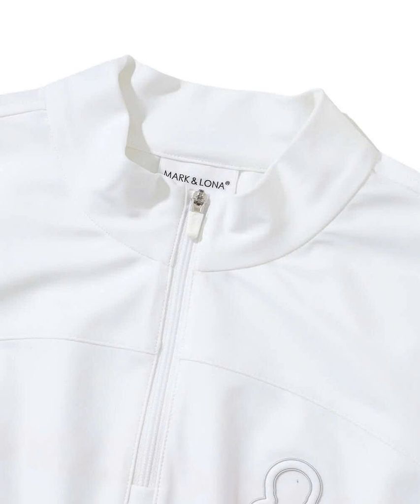 Áo golf nữ tay ngắn Ever RoundHem Zip Tee MLW-5A-AA07  (White) | MARK 