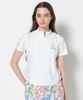Áo golf nữ tay ngắn Ever RoundHem Zip Tee MLW-5A-AA07  (White) | MARK 