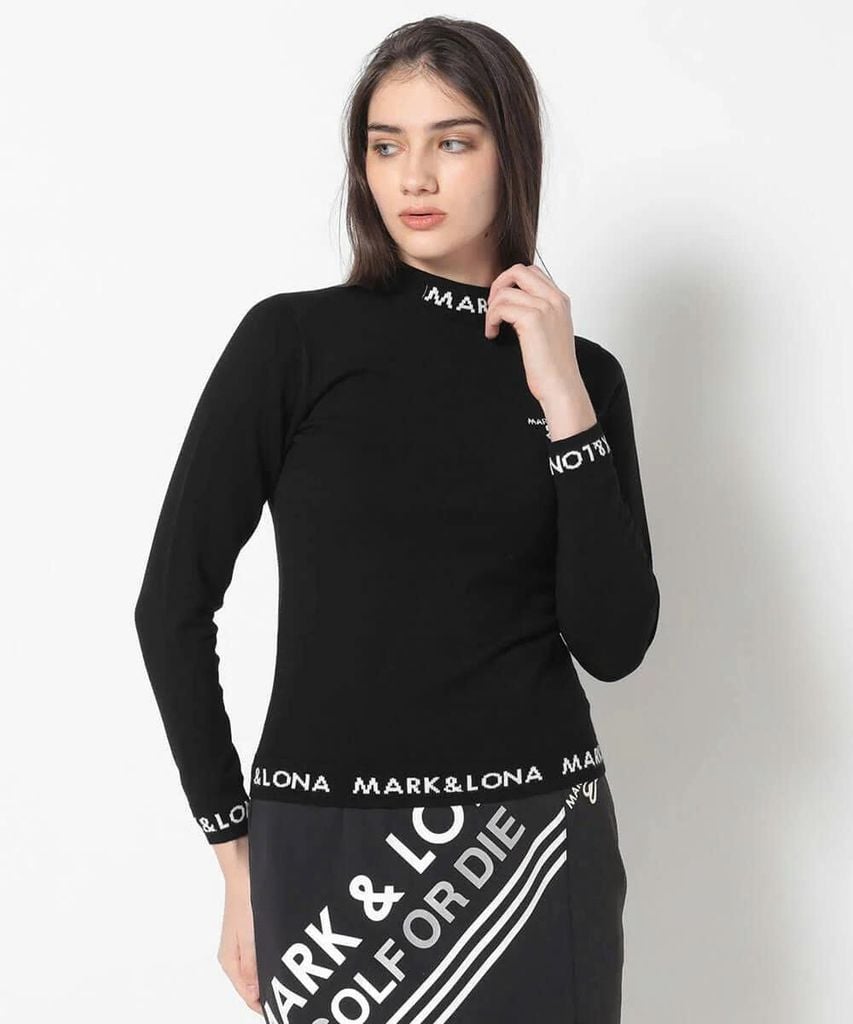 Áo golf tay dài nữ Option Viscose Mock Neck Sweater MLW-5A-AB01 (Black