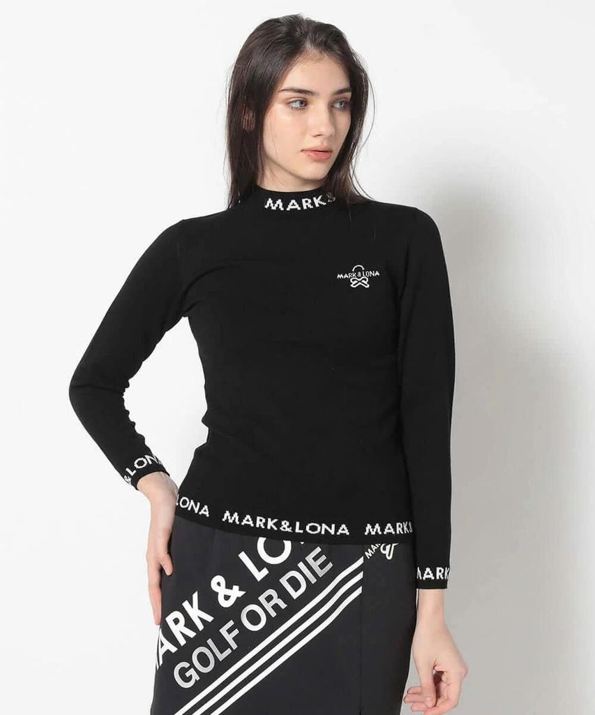 Áo golf tay dài nữ Option Viscose Mock Neck Sweater MLW-5A-AB01 (Black