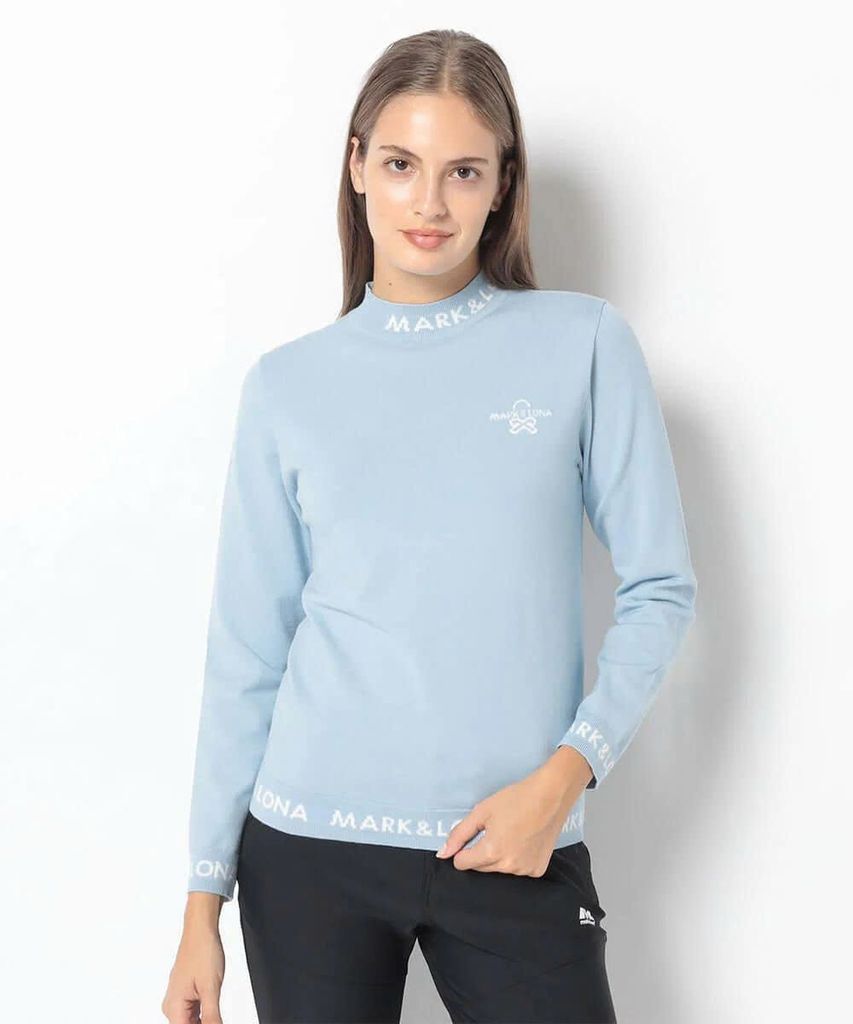 Áo golf tay dài nữ Option Viscose Mock Neck Sweater MLW-5A-AB01 (Sax) 