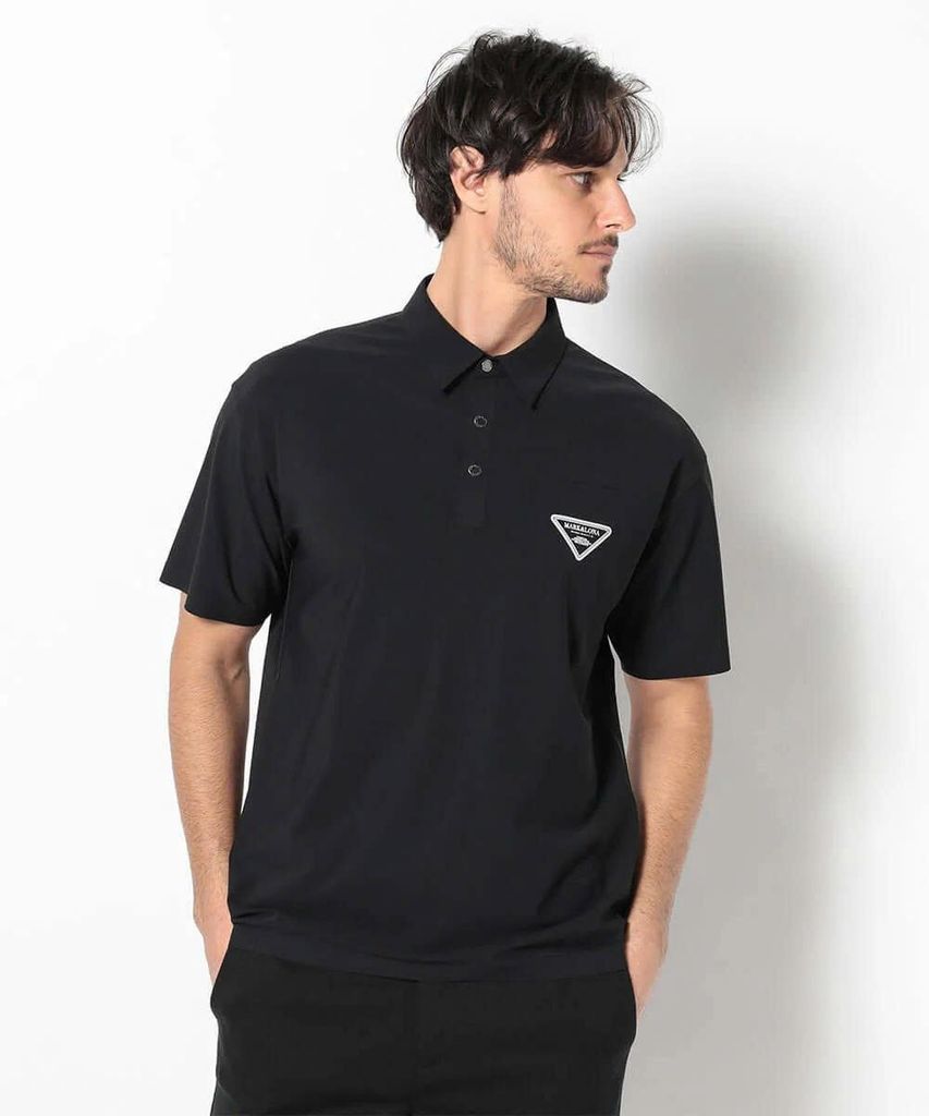 Áo golf nam tay ngắn CD12-MNPL MCM-5A-AP54 (Black) | MARK & LONA