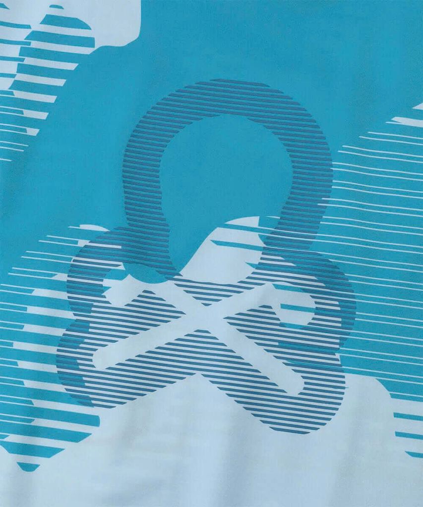 Áo golf nam tay ngắn Flow Camo Mock Neck Tee MLM-5A-AA07 (Blue) | MARK