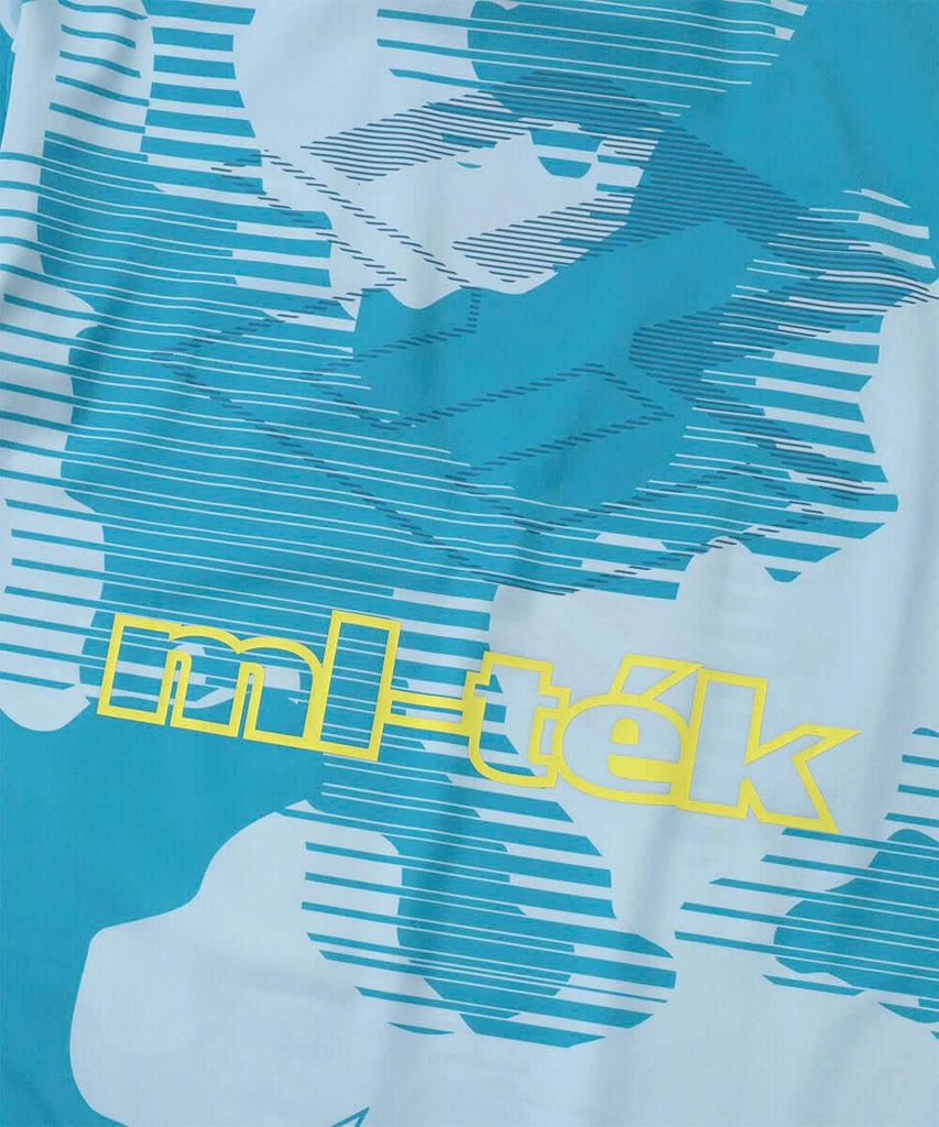 Áo golf nam tay ngắn Flow Camo Mock Neck Tee MLM-5A-AA07 (Blue) | MARK