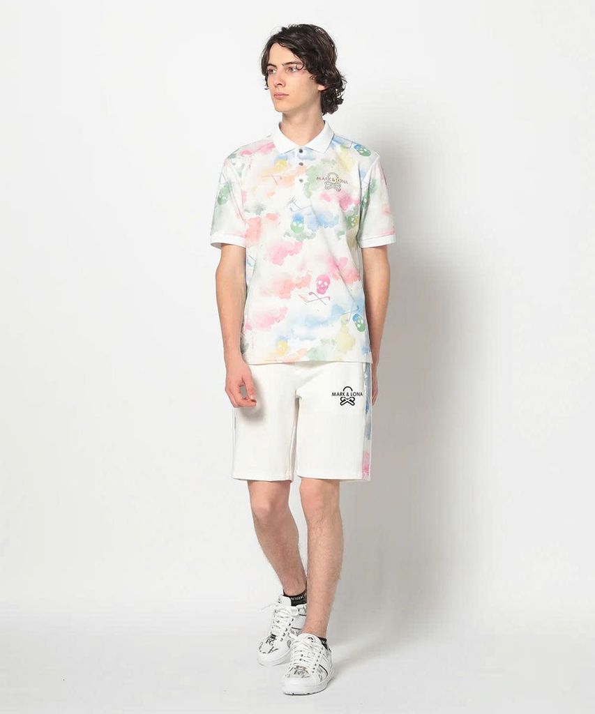 Áo golf nam tay ngắn Pulse Camo Polo MLM-5A-AP06 (White) | MARK & LONA