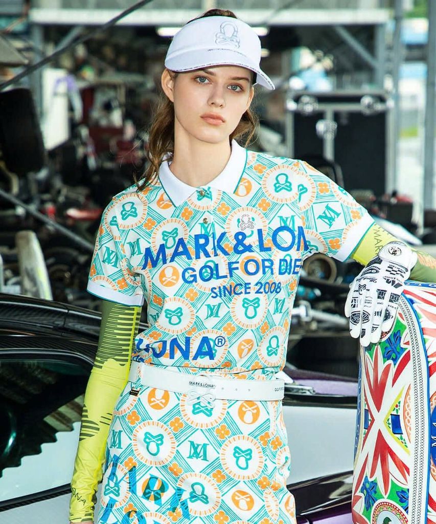 Áo golf nữ tay ngắn Aura Monogram Polo MLW-5A-AP05 (Green) | MARK & LO