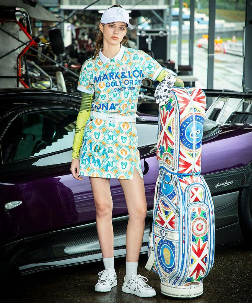 Áo golf nữ tay ngắn Aura Monogram Polo MLW-5A-AP05 (Green) | MARK & LO