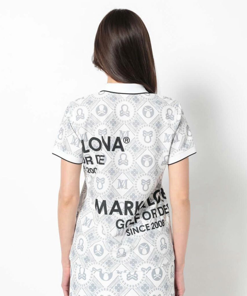 Áo golf nữ tay ngắn Aura Monogram Polo MLW-5A-AP05 (Grey) | MARK & LON