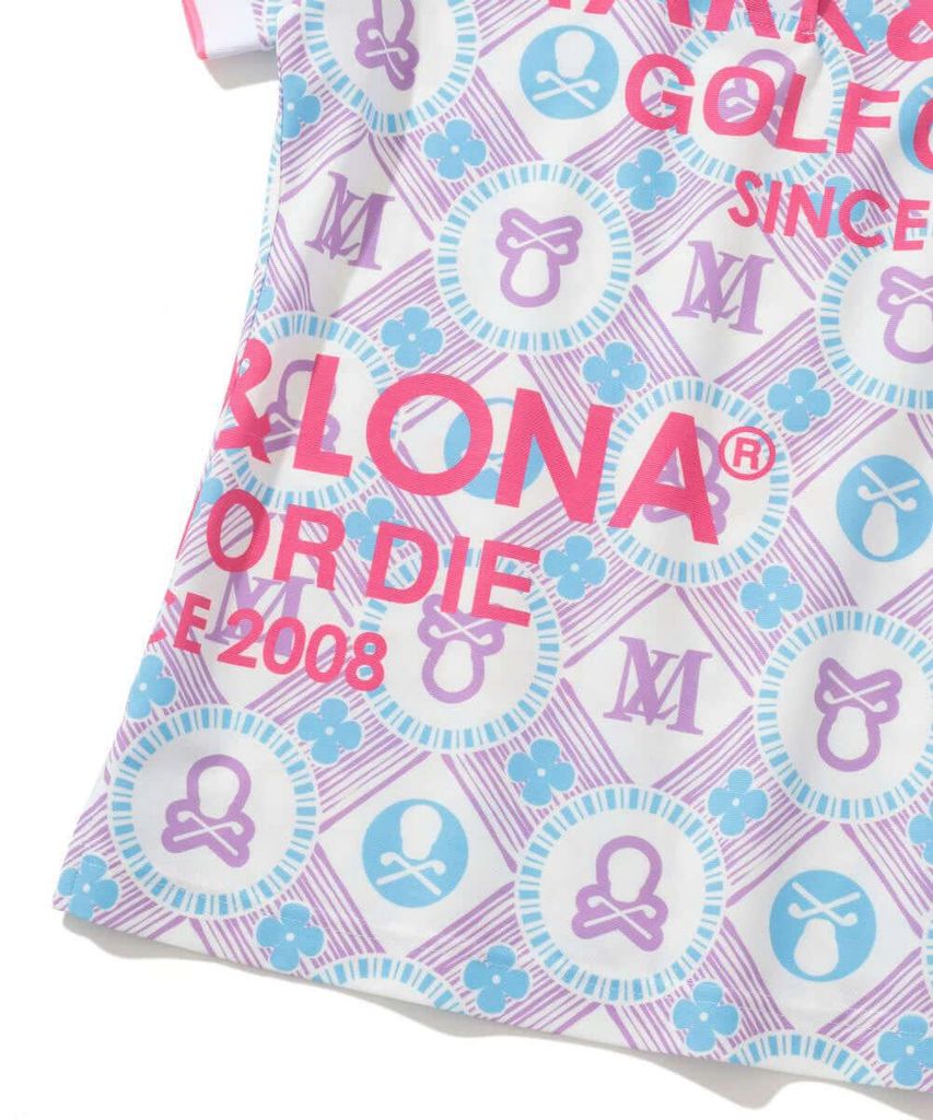 Áo golf nữ tay ngắn Aura Monogram Polo MLW-5A-AP05 (Purple) | MARK & L