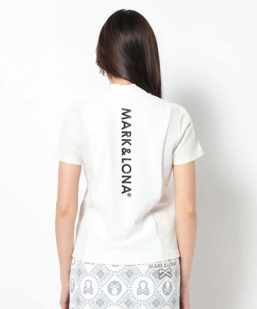 Áo golf nữ tay ngắn Calde Panel Mock Neck MLW-5A-AA05 (White) | MARK &