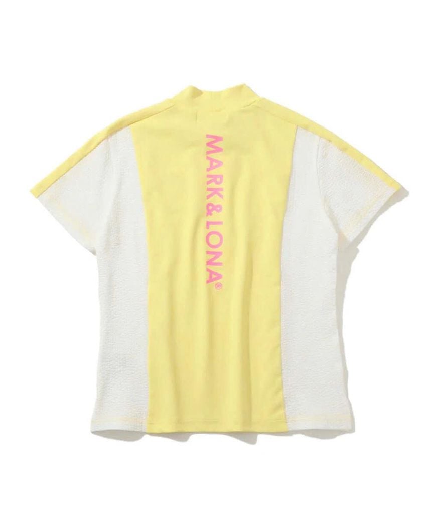 Áo golf nữ tay ngắn Calde Panel Mock Neck MLW-5A-AA05 (Yellow) | MARK