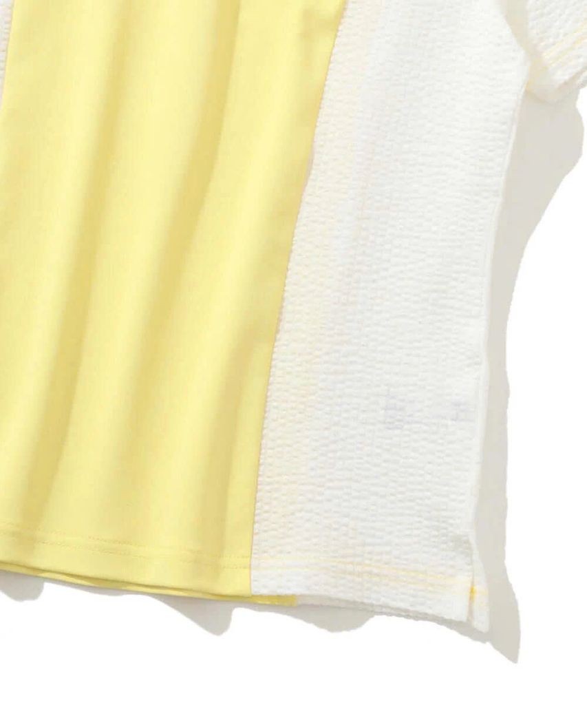 Áo golf nữ tay ngắn Calde Panel Mock Neck MLW-5A-AA05 (Yellow) | MARK