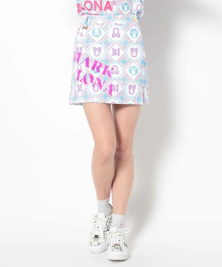 Váy golf Aura Monogram Trapeze Skirt MLW-5A-AE08 (Purple) | MARK & LON
