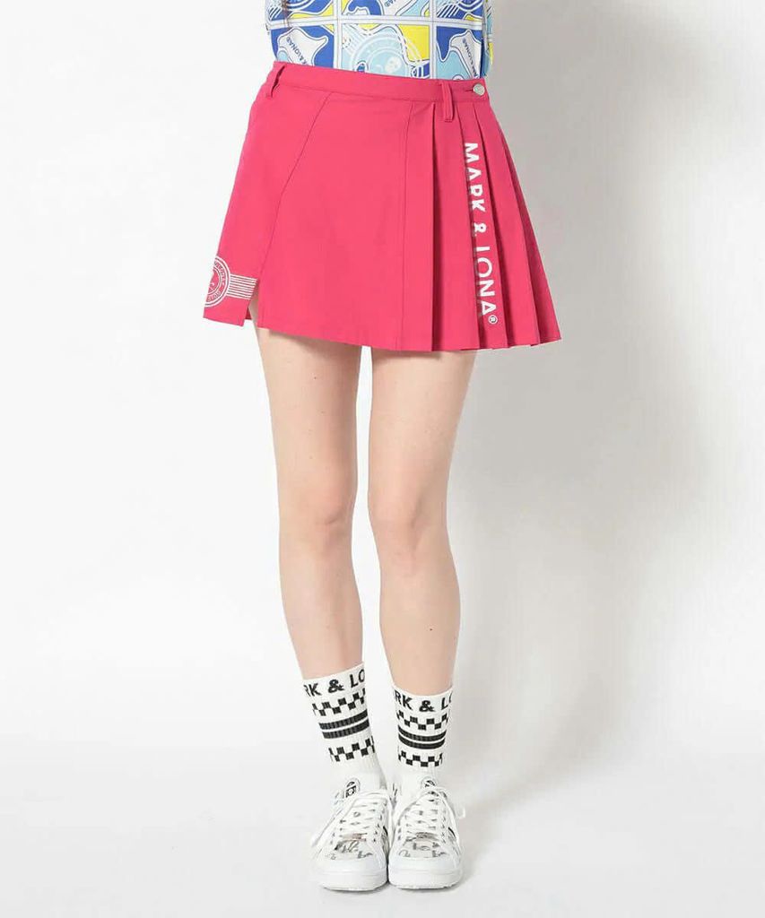 Váy golf Lotta Asym Pleated Mini Skirt MLW-5A-AE02 (Pink) | MARK & LON