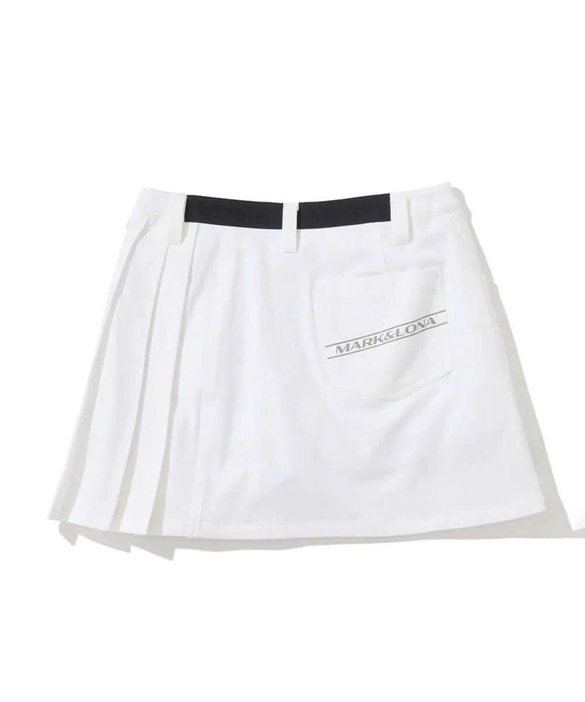 Váy golf Lotta Asym Pleated Mini Skirt MLW-5A-AE02 (White) | MARK & LO
